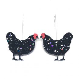 Hen Earrings - Black