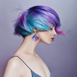 Gorgeous geometric illustrated snowflake design. Silver triangle art earrings pink teal by next romance australian unique designer jewellery made in melbourne