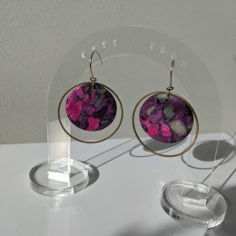 Mac Metallic and Translucent Disc Earrings