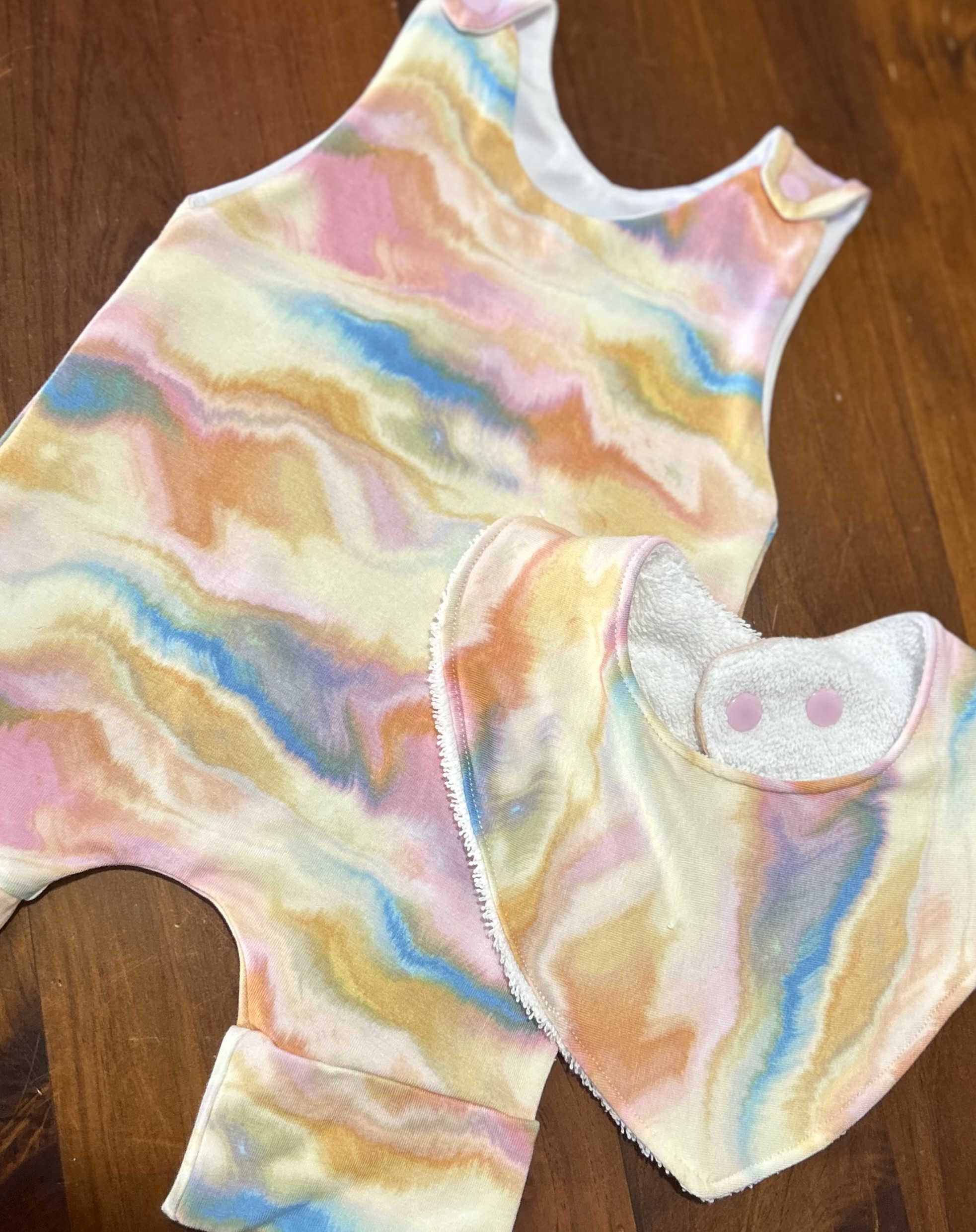 Baby overalls and bib set