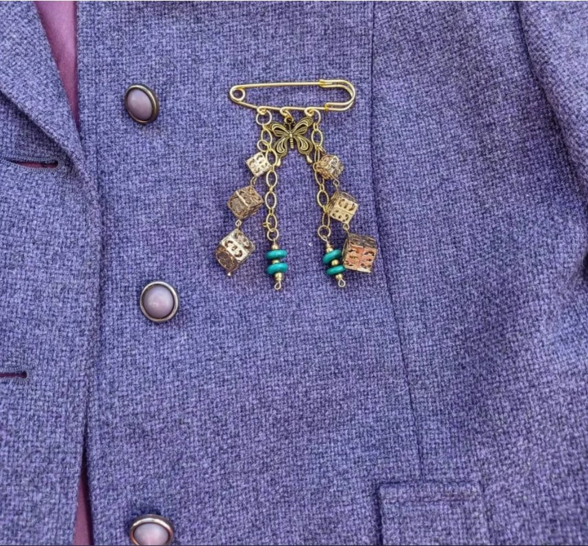 Dimensional Butterfly Metal Brooch - Image 3