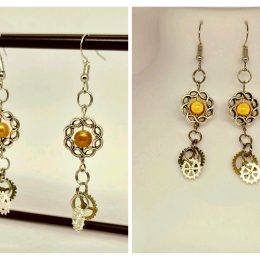 Steampunk earrings.